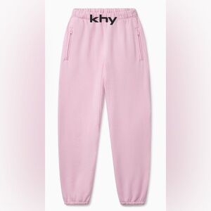 Khy by Kylie Jenner Fleece Boyfriend Jogger-Orchid Pink-SMALL-BNWT